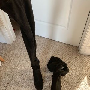 ASOS Thigh high black heel boots